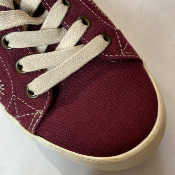 Taos Burgundy Sneakers with Cream Accents - Picture 7 of 10